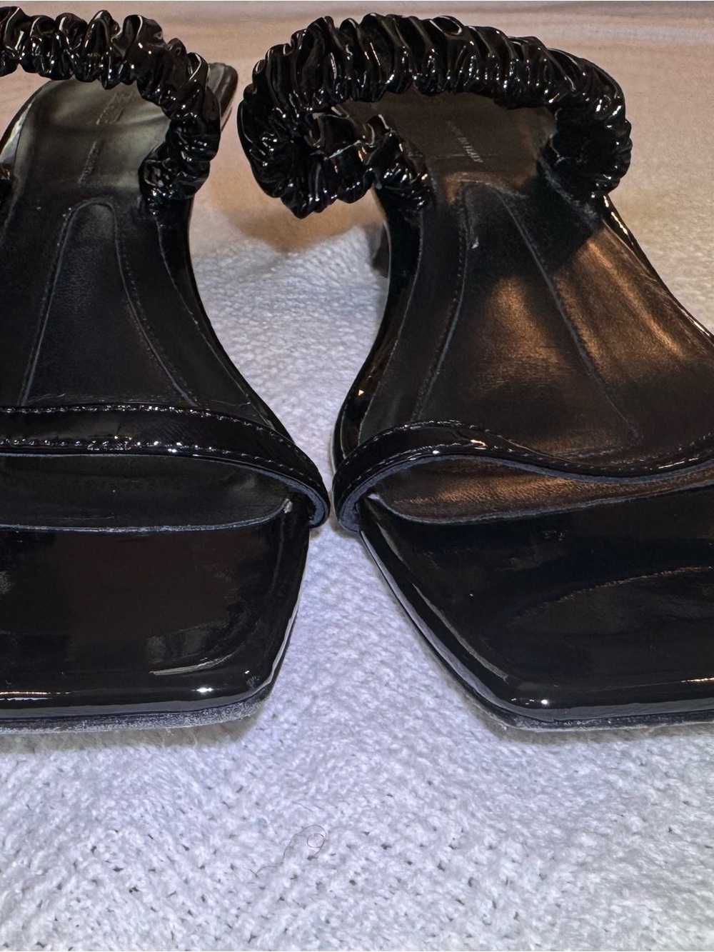 Khaite Georgia Kitten Heel Satin Slide Sandals Size 38.5 US 8-8.5 - Picture 5 of 7